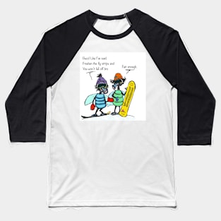 Snow Flies Baseball T-Shirt